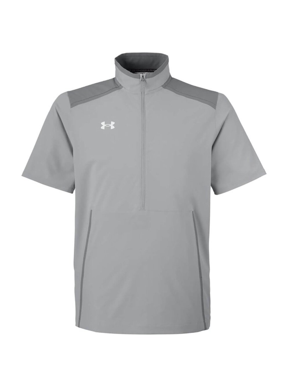 Navy Under Armour Men's Grey Motivate 3.0 Short Sleeve Half-Zip
